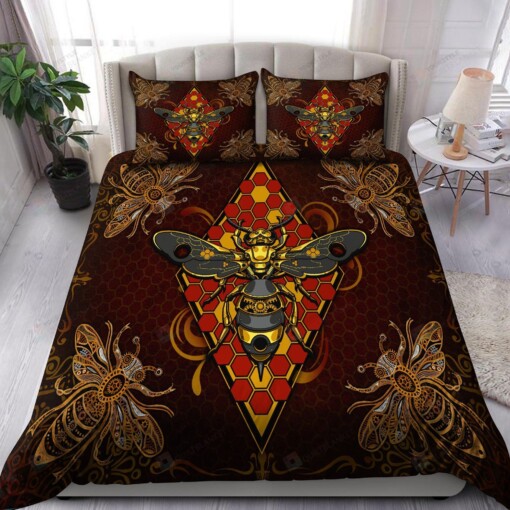 Bee Queen Bed Sheets Spread Comforter Duvet Cover Bedding Sets