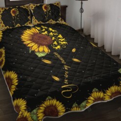 Horse You Are My Sunshine Sunflower Quilt Bedding Set