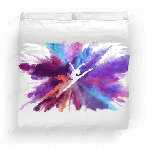 Gymnast Rainbow Explosion Personalized Custom Duvet Cover Bedding Set