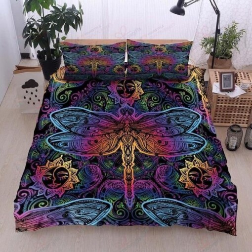 Mandala Dragonfly Bed Sheets Spread Duvet Cover Bedding Set