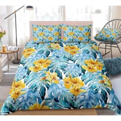 Flower Bed Sheets Spread Comforter Duvet Cover Bedding Sets