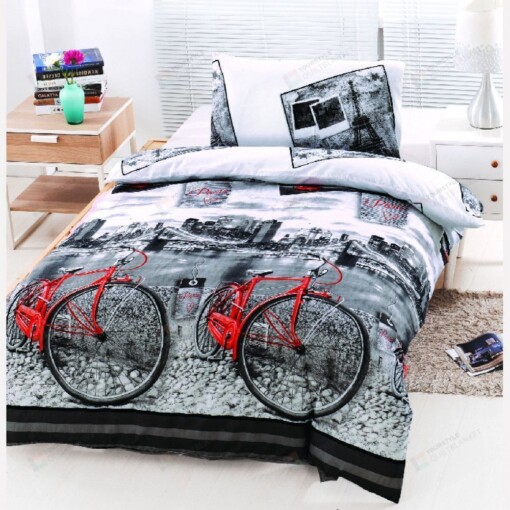 Bicycle Cotton Bed Sheets Spread Comforter Duvet Cover Bedding Sets