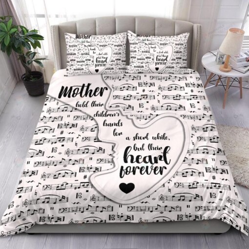 Music Notes Mother Duvet Cover  Bedding Set