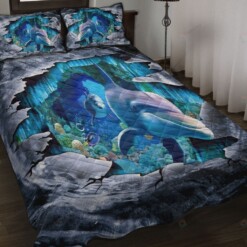 Dolphin 3D Quilt Bedding Set