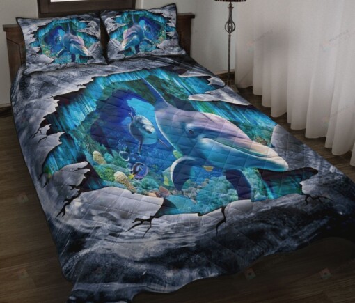 Dolphin 3D Quilt Bedding Set