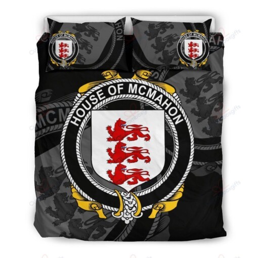 Mcmahon Family Crest Shamrock Bedding Set (Duvet Cover & Pillow Cases)