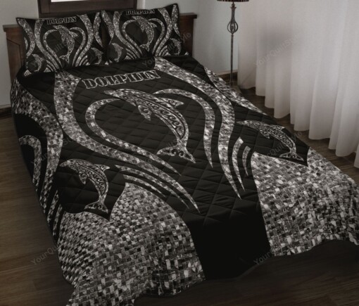 Dolphin Heart Line Style Quilt Bedding Set