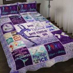 Figure Skating Quilt Bedding Set