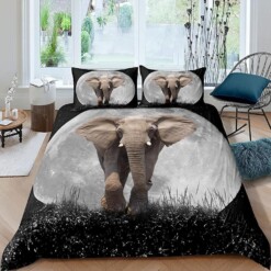 Elephant And Moon Bed Sheets Duvet Cover Bedding Sets