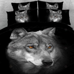 Wolf Cotton Bed Sheets Spread Comforter Duvet Cover Bedding Sets