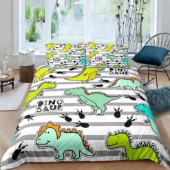 Lovely Dinosaurs Pattern Bed Sheets Duvet Cover Bedding Sets