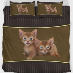 Abyssinian Cat Print Bedding Set Bed Sheets Spread Comforter Duvet Cover Bedding Sets