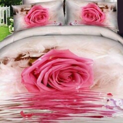 Pink Rose Classy Duvet Cover Bedding Set