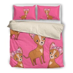 Chihuahua Cotton Bed Sheets Spread Comforter Duvet Cover Bedding Sets