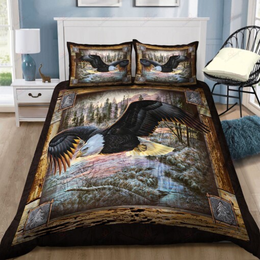 Eagle Flying Bed Sheets Spread Comforter Duvet Cover Bedding Sets