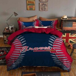 Atlanta Braves Bedding Set Sleepy (Duvet Cover & Pillow Cases)