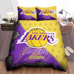 Custom Name Los Angeles Lakers Bedding Set