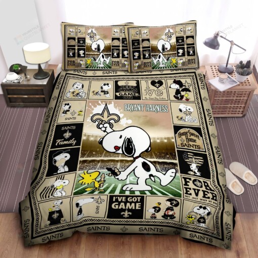 Custom Name New Orleans Saints Bedding Set