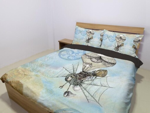 Steampunk Cotton Bed Sheets Spread Comforter Duvet Cover Bedding Sets