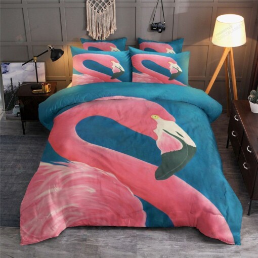 Flamingo Cotton Bed Sheets Spread Comforter Duvet Cover Bedding Sets