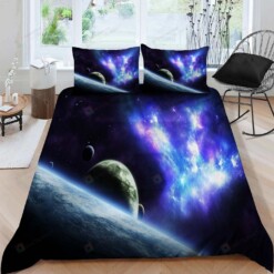 Galaxy Cotton Bed Sheets Spread Comforter Duvet Cover Bedding Sets