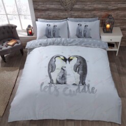 Penguin Let's Cuddle Bed Sheets Spread Duvet Cover Bedding Set