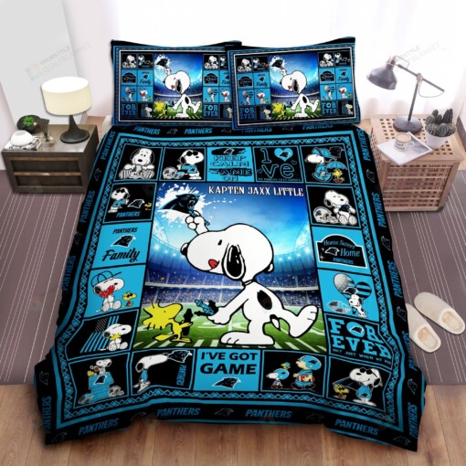 Custom Name Carolina Panthers Bedding Set