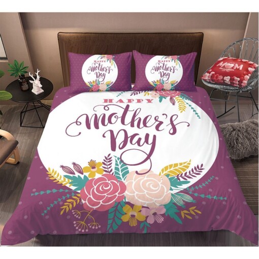 Happy Mother's Day Bedding Set Bed Sheets Spread Comforter Duvet Cover Bedding Sets