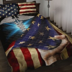 Nurse Symbol American Flag Quilt Bedding Set