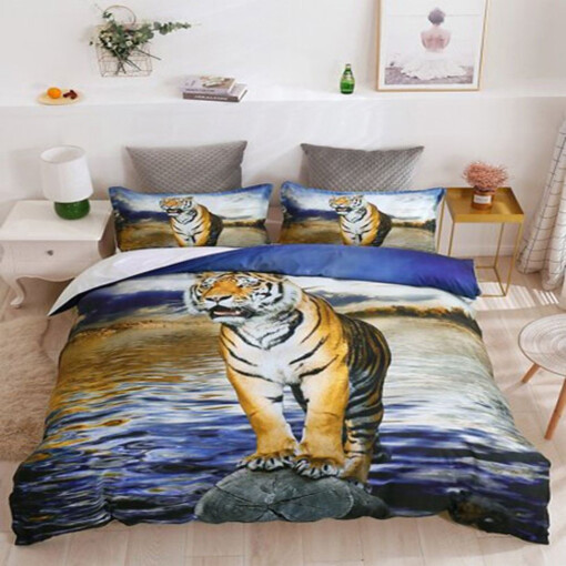 Tiger Bedding Set Bed Sheets Spread Comforter Duvet Cover Bedding Sets