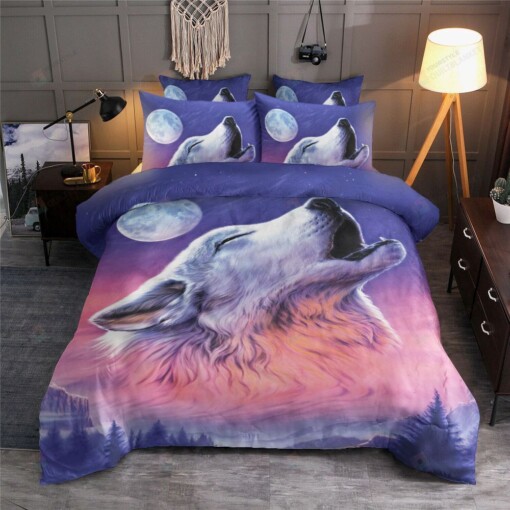 Wolf Cotton Bed Sheets Spread Comforter Duvet Cover Bedding Sets