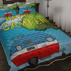 Camping Happy Campers Quilt Bedding Set