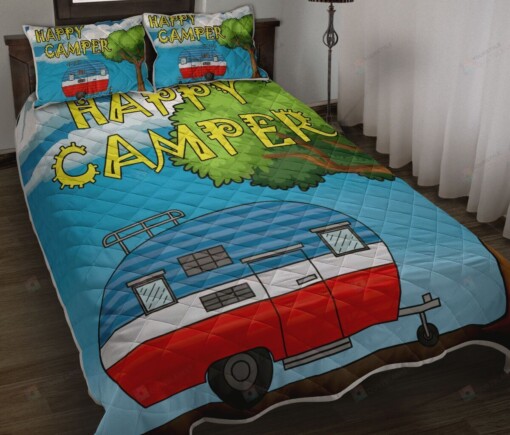 Camping Happy Campers Quilt Bedding Set