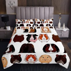 Lovely Guinea Pig Pattern Bed Sheet Duvet Cover Bedding Sets