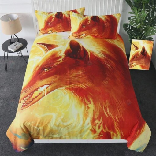 Fox Bedding Set Fire Fox (Duvet Cover & Pillow Cases)