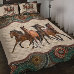 Horse Mandala Quilt Bedding Set