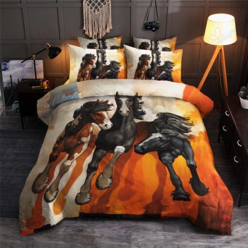 Horses Cotton Bed Sheets Spread Comforter Duvet Cover Bedding Sets