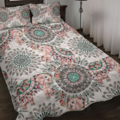 Elephant Mandala  Quilt Bedding Set