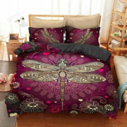 Dragonfly Cotton Bed Sheets Spread Comforter Duvet Cover Bedding Sets