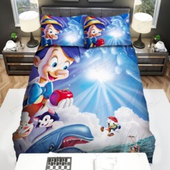 Pinocchio Characters Bed Sheets Spread Comforter Duvet Cover Bedding Sets