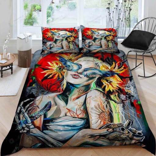 Cancer Cotton Bed Sheets Spread Comforter Duvet Cover Bedding Sets