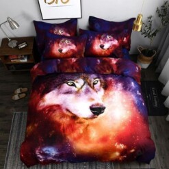 Wolf Cotton Bed Sheets Spread Comforter Duvet Cover Bedding Sets