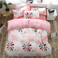 Flower Cotton Bed Sheets Spread Comforter Duvet Cover Bedding Sets