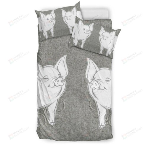 Middle White Pig Bed Sheets Spread Duvet Cover Bedding Sets