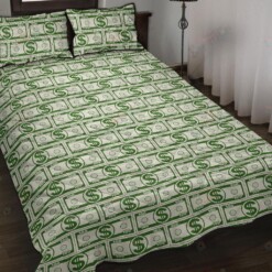 Dollar Money Pattern Quilt Bedding Set