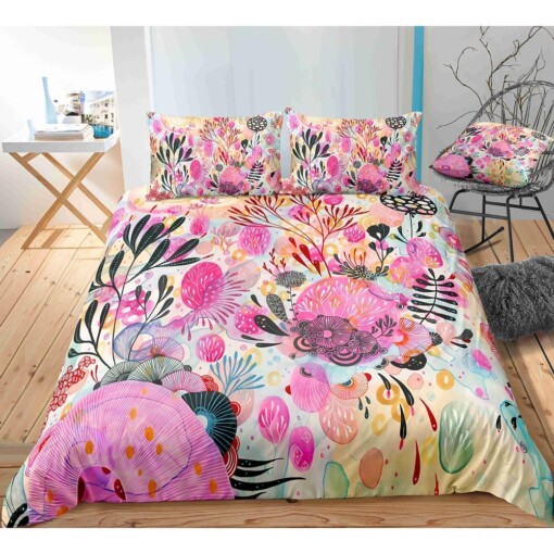 Flower Pattern Bedding Set Bed Sheets Spread Comforter Duvet Cover Bedding Sets