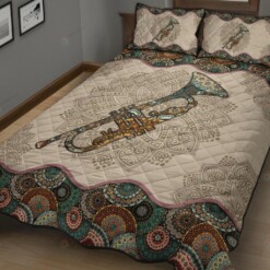 Trumpet Mandala Pattern Quilt Bedding Set Bed Sheets Spread Comforter Duvet Cover Bedding Sets