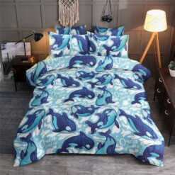 Orca Cotton Bed Sheets Spread Comforter Duvet Cover Bedding Sets