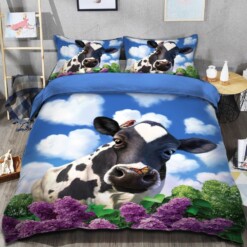 Cow Cotton Bed Sheets Spread Comforter Duvet Cover Bedding Sets