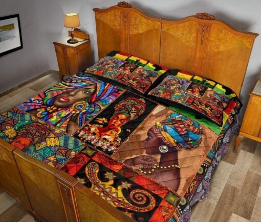 Africa Symbols Quilt Bedding Set